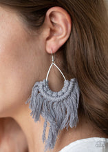 Load image into Gallery viewer, Wanna Piece of Macrame Silver Earring
