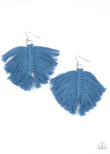 Load image into Gallery viewer, Macrame Mamba Blue Earring
