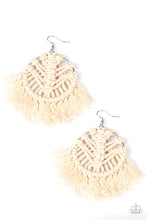 Load image into Gallery viewer, All About MACRAMÉ White Earring
