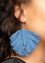 Load image into Gallery viewer, Macrame Mamba Blue Earring
