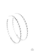 Load image into Gallery viewer, Infinite Twist Silver Hoop Earring
