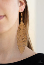 Load image into Gallery viewer, Feather Fantasy Gold Earring
