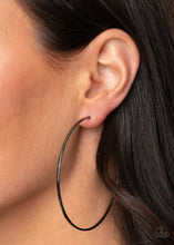 Load image into Gallery viewer, Very Curvaceous Black Hoop Earring
