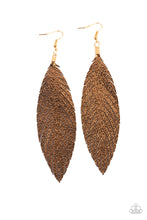 Load image into Gallery viewer, Feather Fantasy Gold Earring
