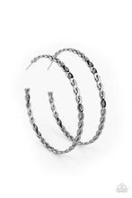 Load image into Gallery viewer, Infinite Twist Black Hoop Earring
